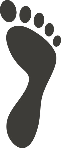 脚掌图标设计模板孤立图片下载
