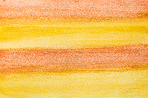 橙色和黄色水彩画在纸的背景。图片下载