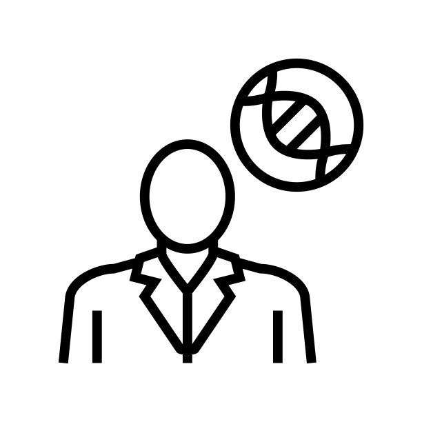 肿瘤医学专家线图标矢量插图图片下载