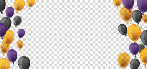 万圣节气球透明头图片下载