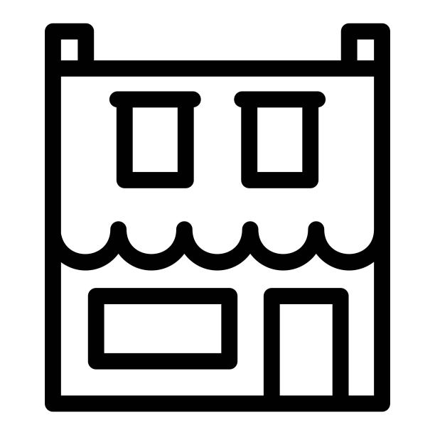 商店图标。精品图标。小商店的象征。市场的迹象。图片下载