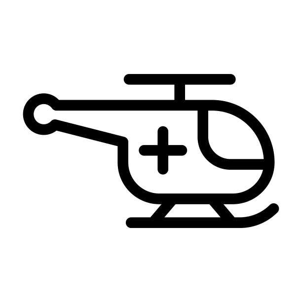 医疗直升机图标：救护直升机图标图片下载