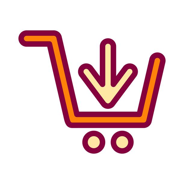 购物车图标在平坦的风格。超市手推车的象征。电子商务，电商销售，电商采购标志。零售的概念。图片下载