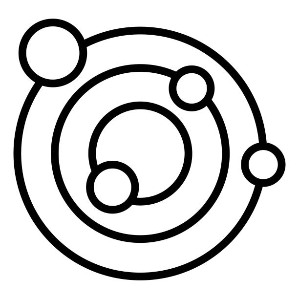 线性风格太阳系图标图片下载