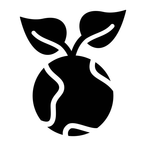 绿色地球图标在平面风格。地球生态的迹象。全球气候变暖的概念。图片下载