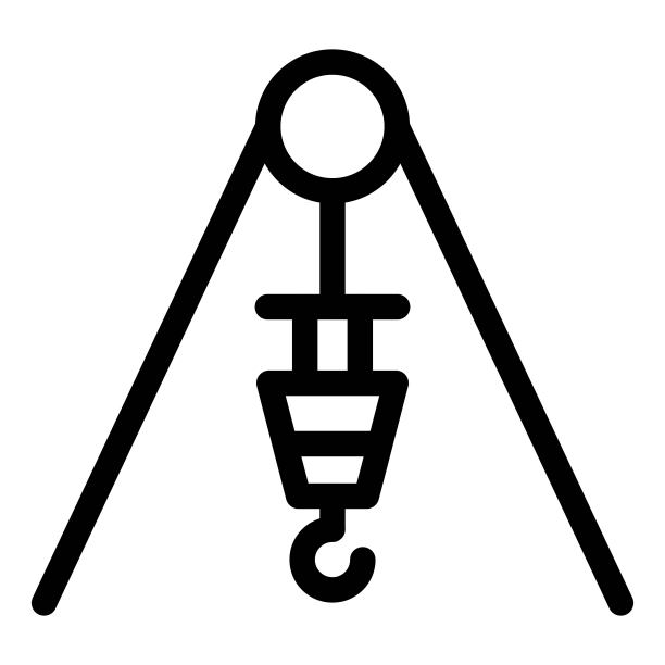 吊车钩图标。施工升降机，工业概念。图片下载