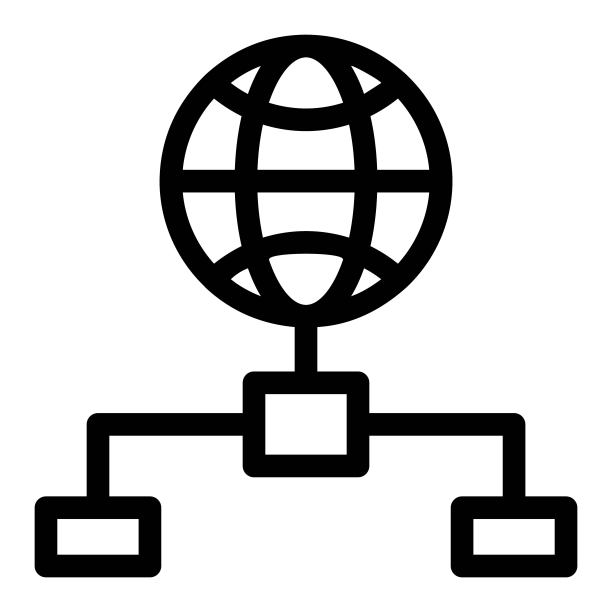 全球网络图标：互联网无线连接设计，适用于移动和网页图片下载