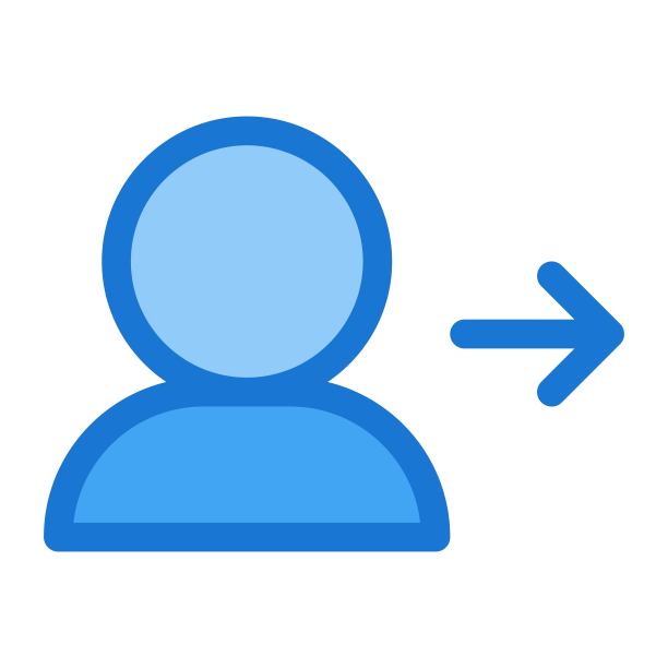 用户与右箭头图标在平面风格。社交媒体帐户，个人资料签名插图完美的网页和移动应用程序设计。图片下载