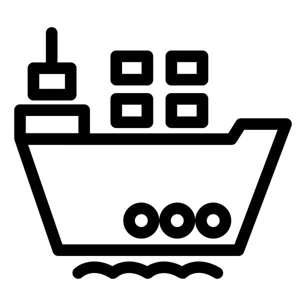 船图标。游艇图标。邮轮、远洋班轮、船舶符号。海运发货，海运标志。旅行，海上旅行的概念。图片下载