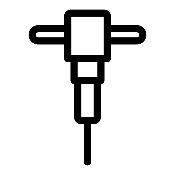 钻孔机图标。钻孔工具符号。手持钻孔工具图片下载