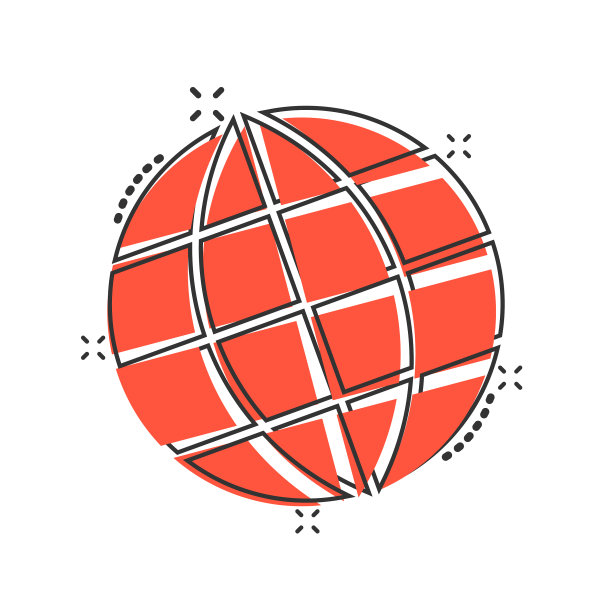 地球行星图标在漫画风格的地球地理图片下载