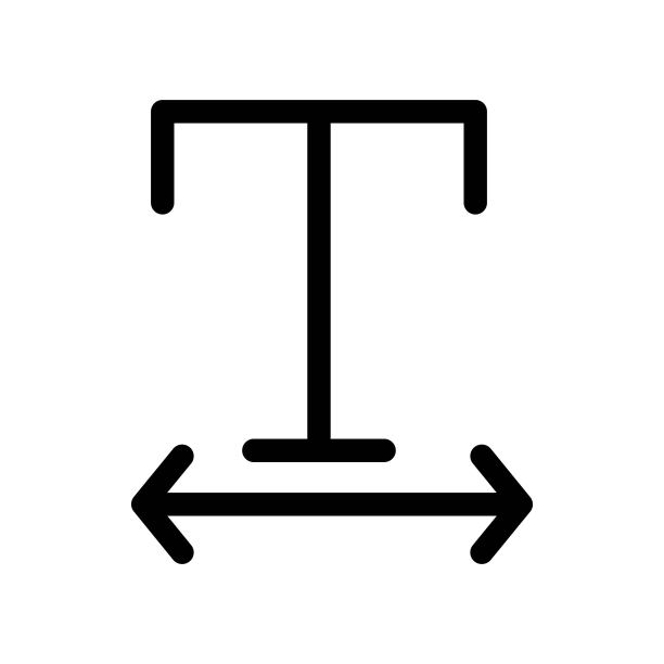 调整字体宽度图标插图在线设计风格。文本编辑器按钮符号。图片下载