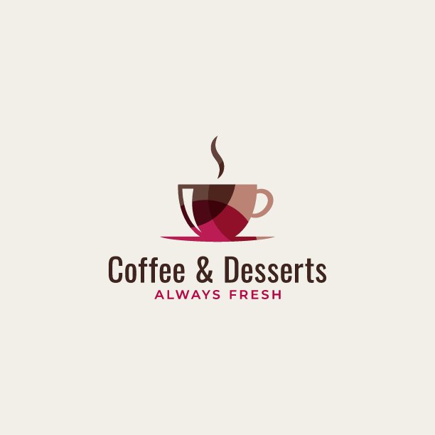 咖啡杯设计。白色背景上的艺术咖啡和甜点图片下载