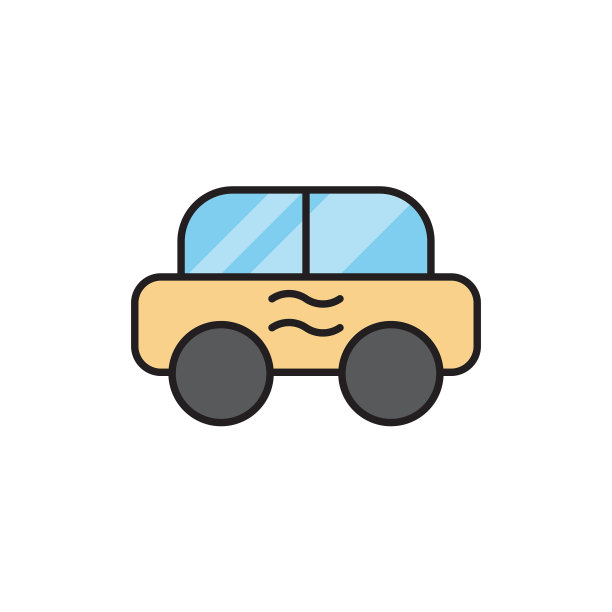 汽车通风系统图标符号隔离上图片下载