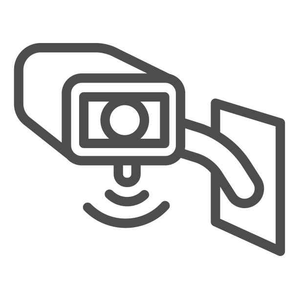 视频监控摄像头线图标智能家居图片下载