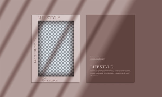 最小的传单模型与柔和的阴影图片下载