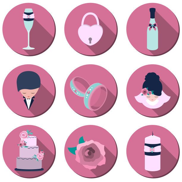 婚礼图标设置图片下载