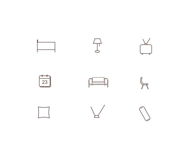 些家具图标图片下载