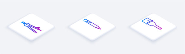 设置等距线画圆规铅笔图片下载