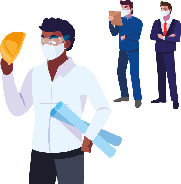 行业经营者在工作时佩戴口罩图片下载