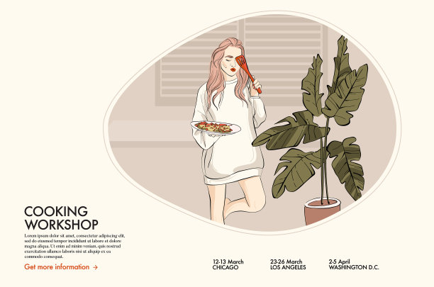 女厨师在家做晚餐图片下载