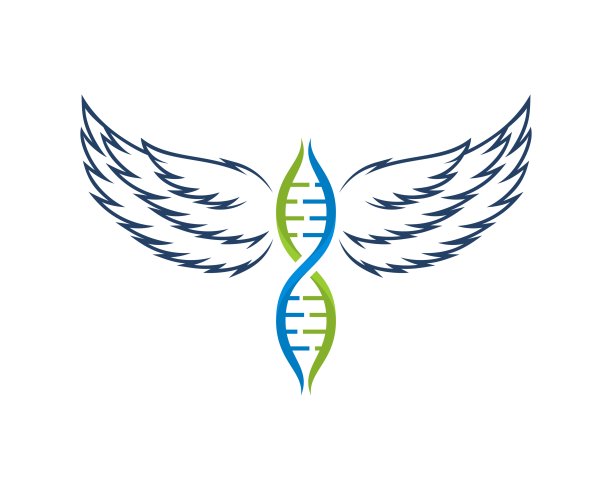DNA符号与奢侈翅膀图片下载