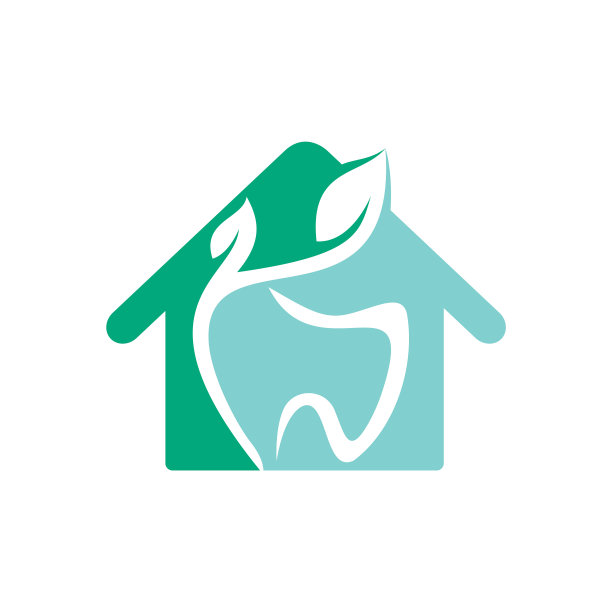 牙科房屋logo设计图片下载