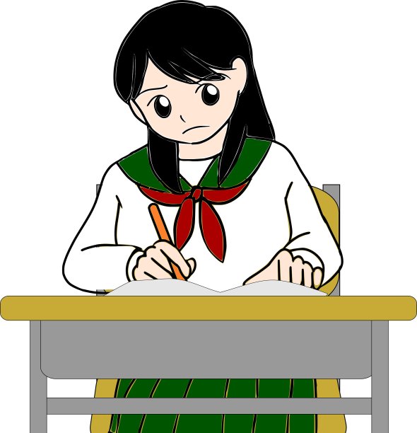 上学的女孩图片下载