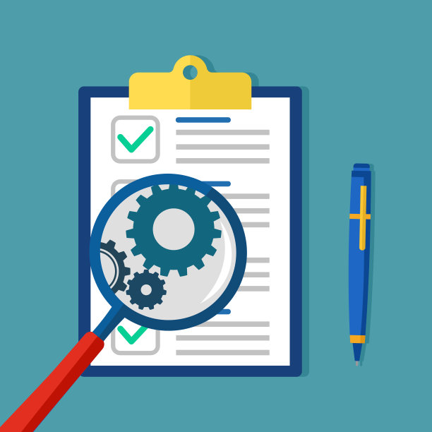 业务文件和放大镜。业务文档分析和审核图片下载