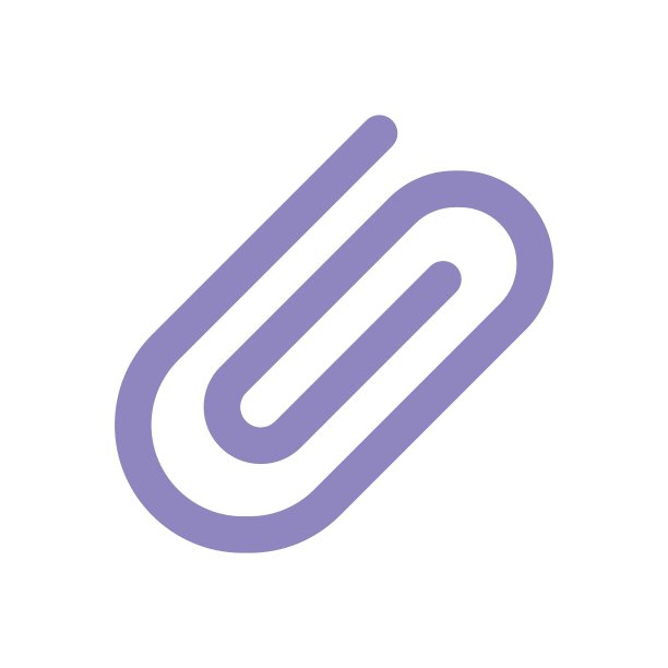 回形针图标。附加文件图标。办公文具的迹象。图片下载