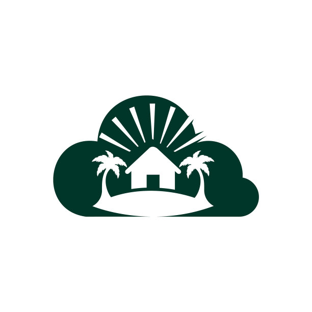 海滨别墅标志设计图片下载