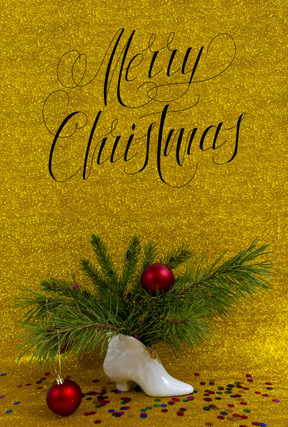 圣诞快乐，恭贺新禧。卡片，横幅，平铺，传单，海报，带有文字的贺卡-圣诞快乐图片下载