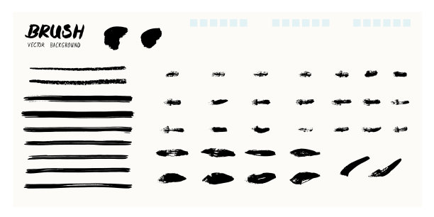 抽象黑漆粗刷纹理集图片下载