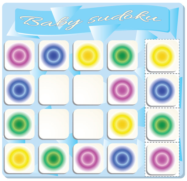 带有彩色闪光球的八数独图片下载