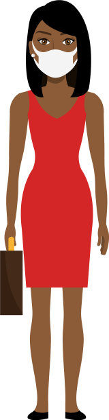 商业女性使用面罩隔离图标爆炸头图片下载