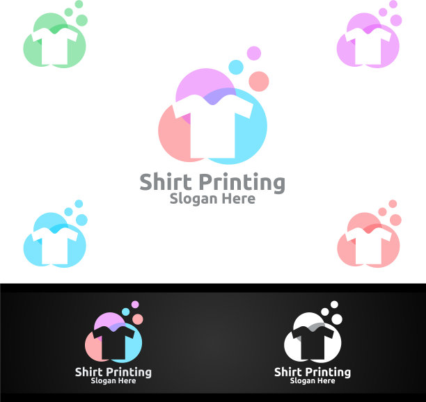 泡泡t恤印花公司logo设计图片下载