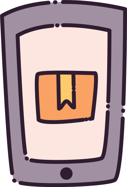 盒子内的智能手机平板风格的图标图片下载