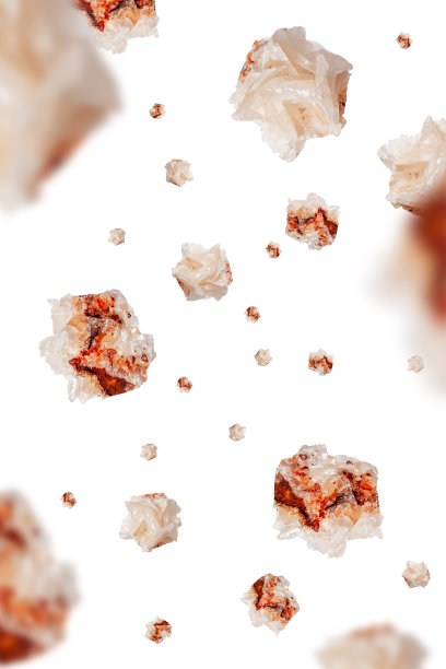 飞石是方解石矿物。天然矿岩标本。图片下载