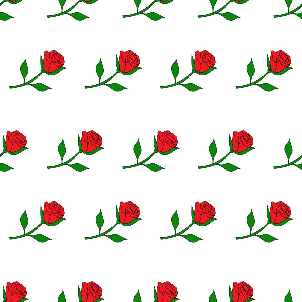 无缝玫瑰图案图片下载