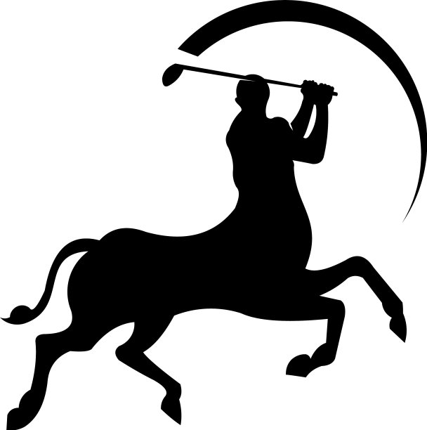 头马打高尔夫球图片下载