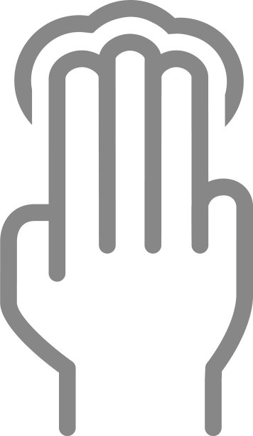 三指点击线性图标，多点触控图片下载