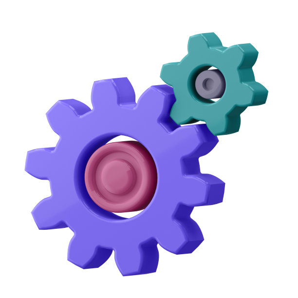 齿轮卡通风格不是白色背景。非常适合登陆页面、移动应用程序或网站。图片下载