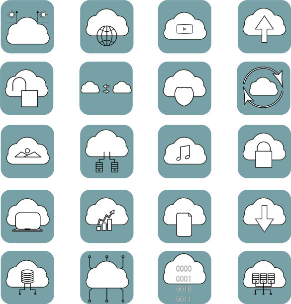 云计算图标集图片下载