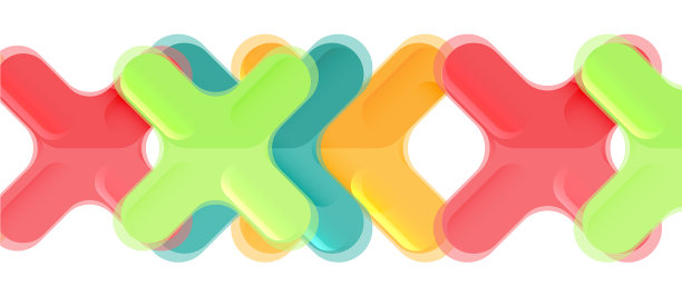 光滑的多色塑料风格交叉图片下载