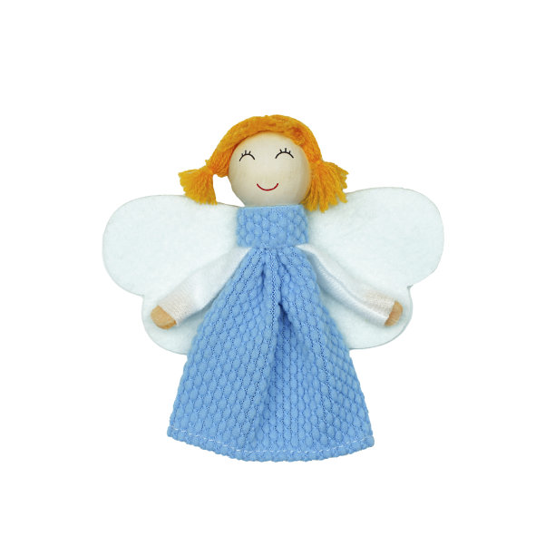 红发蓝裙的天使孤身一人图片下载