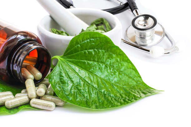 草药胶囊丸，槟榔叶图片下载