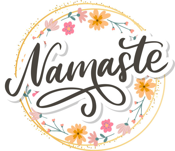 手绘合十礼卡你好印地语墨水手图片下载