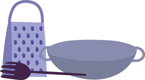 炖锅刨丝铲烹饪孤立图标图片下载