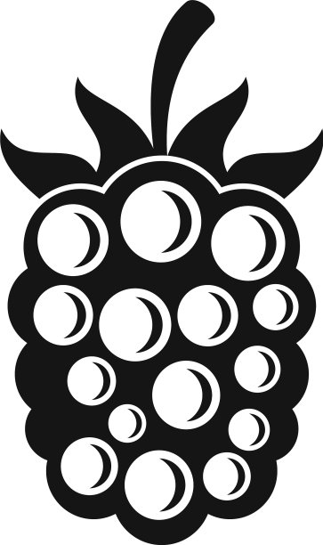 黑莓产品图标简约风格图片下载