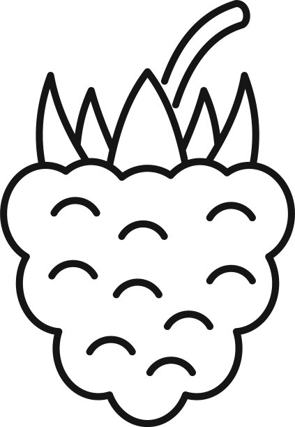 甜点黑莓图标轮廓风格图片下载